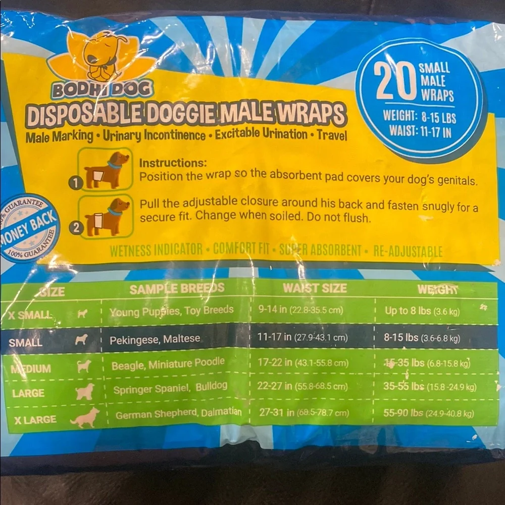 Male Doggie Wraps - Small